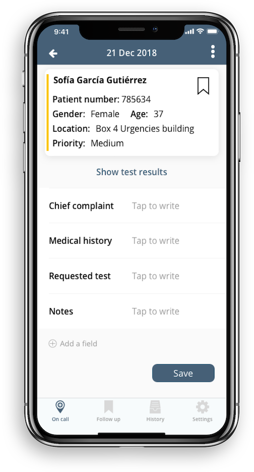 Image of the On Call app design